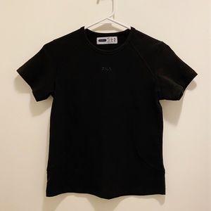 Fila Vintage Black Sport Tee Front Fila logo S
